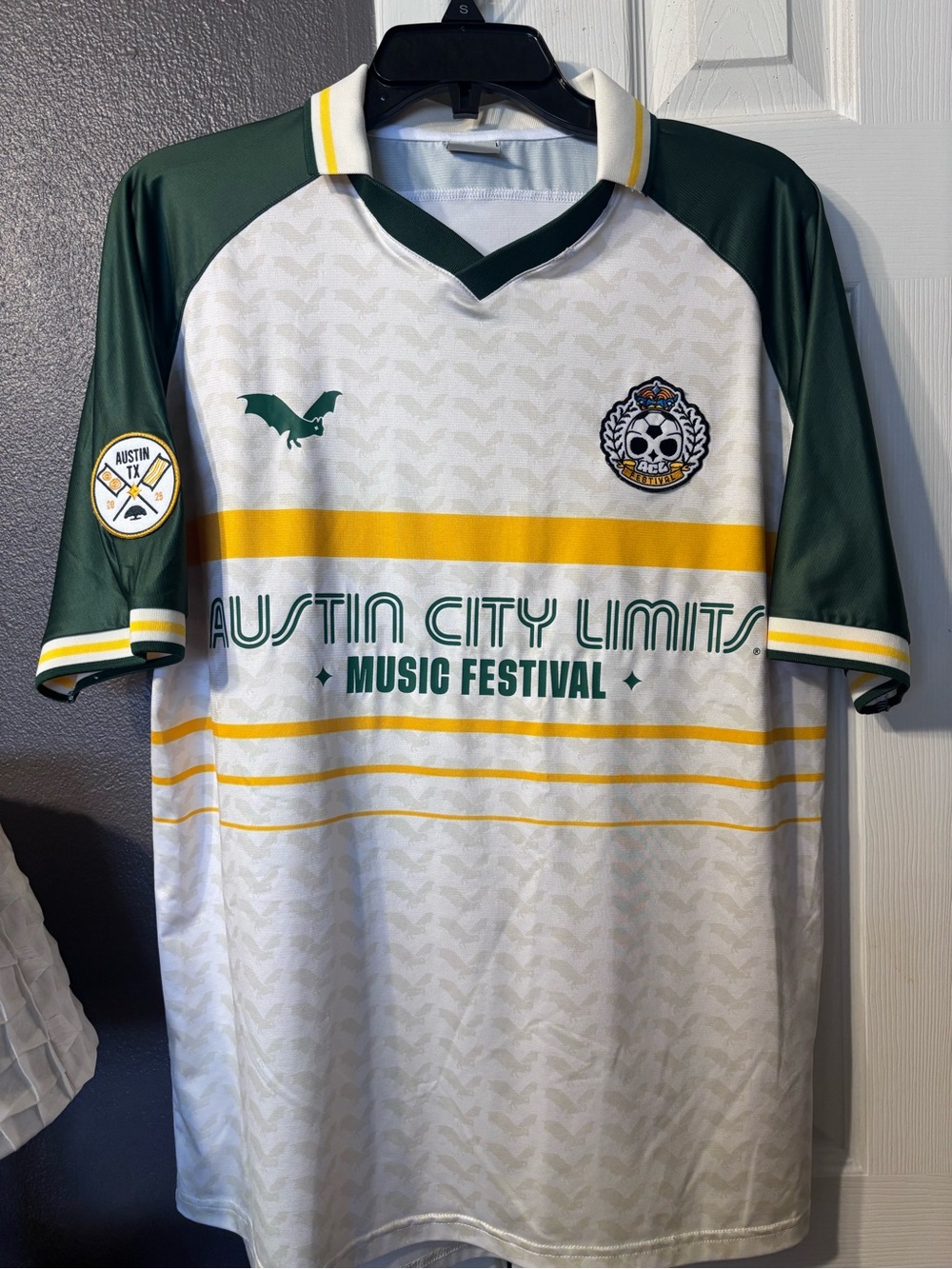 White and Dark Green Jersey